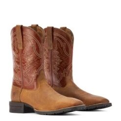 Ariat® Men's Hybrid Ranchwork Sorrel Crunch Western Boots 10042394 -Wildwest Boot Store F22 MNS WEST 10042394 pair