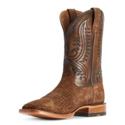 Ariat® Men's Circuit Paxton Tan Hippo Print Square Toe Boots 10042407 -Wildwest Boot Store F22 MNS WEST 10042407 medial