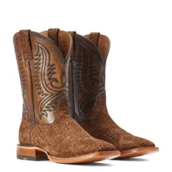 Ariat® Men's Circuit Paxton Tan Hippo Print Square Toe Boots 10042407 -Wildwest Boot Store F22 MNS WEST 10042407 pair