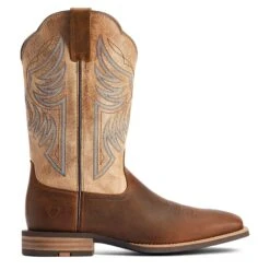 Ariat® Men's Everlite Blazin Wheat Brown Square Toe Boots 10042436 -Wildwest Boot Store F22 MNS WEST 10042436 side
