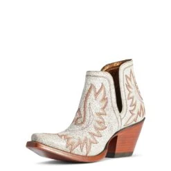 Ariat Ladies Dixon Bright Lights White Western Booties 10042453 10 Ariat Ladies Dixon Bright Lights White Western Booties 10042453 -Wildwest Boot Store F22 WMS WEST 10042453 medial