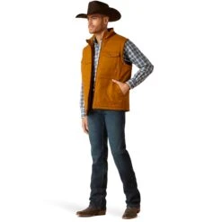 Ariat Men's Grizzly 2.0 Canvas Concealed Carry Chestnut Brown Vest 10046386 -Wildwest Boot Store F23 MNS WEST 10046386 full 38a36cd5 8606 4dfb b08b ad91ef8e2a86