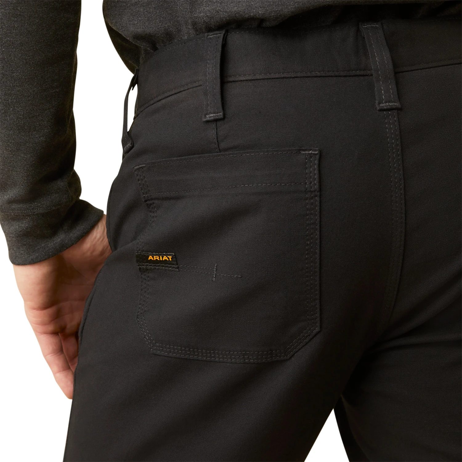 Ariat Men's Rebar M5 Made Tough Knee Guardian Black Straight Leg Pant 10045376 5 Ariat Men's Rebar M5 Made Tough Knee Guardian Black Straight Leg Pant 10045376 - Image 5