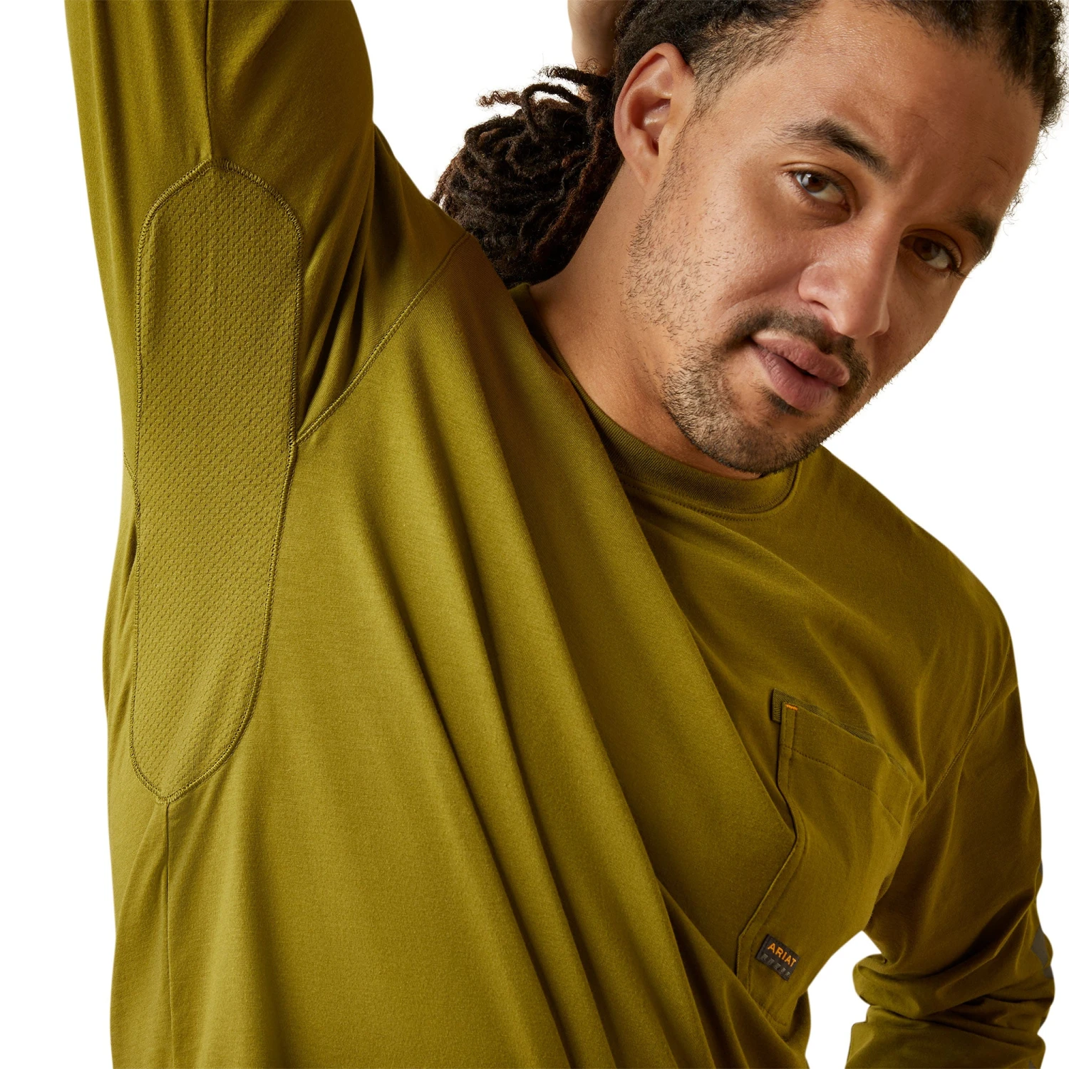 Ariat Men's Rebar Workman Logo Graphic Avocado Green T-Shirt 10046797 4 Ariat Men's Rebar Workman Logo Graphic Avocado Green T-Shirt 10046797 - Image 4