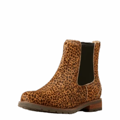 Ariat Ladies Wexford Chelsea Cheetah Hair On Boots 10046976 -Wildwest Boot Store F23 WMS ENGL 10046976 3 4 front 1 e6e7b1fb 9995 4287 a688 9ca84e0197f6