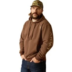 Ariat Men's Chestnut Tan Logo Hoodie 10052769