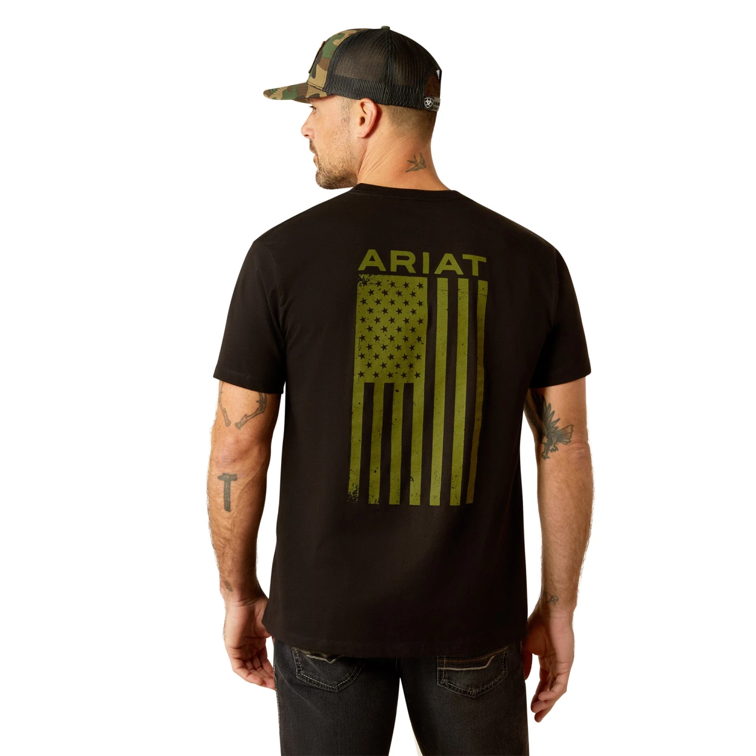 Ariat Men's Freedom Black T-Shirt 10054175 1 Ariat Men's Freedom Black T-Shirt 10054175