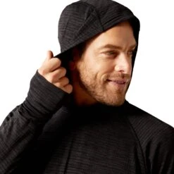 Ariat Men's Rebar Gridwork™ Black Work Hoodie 10052063 -Wildwest Boot Store F24 MNS WORK 10052063 detail02 f9b7b0b9 e8e5 4c1b bdf3 ee35175a61b6