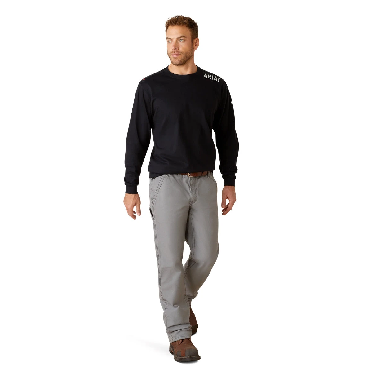 Ariat Men's FR Work Hard Live Free Black Work T-Shirt 10052093 3 Ariat Men's FR Work Hard Live Free Black Work T-Shirt 10052093 - Image 3