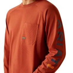 Ariat Men's Rebar Cotton Strong™ Graphic Burnt Orange Work T-Shirt 10052861 -Wildwest Boot Store F24 MNS WORK 10052861 detail01 e0c4b641 07af 400c bb3d b5c71a00f736