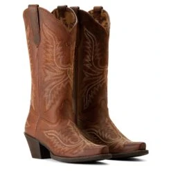 Ariat Ladies Round Up Collins Rafter Tan Western Boot 10053788 -Wildwest Boot Store F24 WMS WEST 10053788 pair 86092b52 d5bd 48f9 85b8 4825fa8b3768