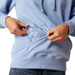 Ariat Ladies Rebar Skill Set Bel Air Blue 1/2 Zip Hoodie 10052848 -Wildwest Boot Store F24 WMS WORK 10052848 detail01