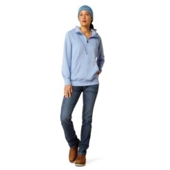 Ariat Ladies Rebar Skill Set Bel Air Blue 1/2 Zip Hoodie 10052848 -Wildwest Boot Store F24 WMS WORK 10052848 full