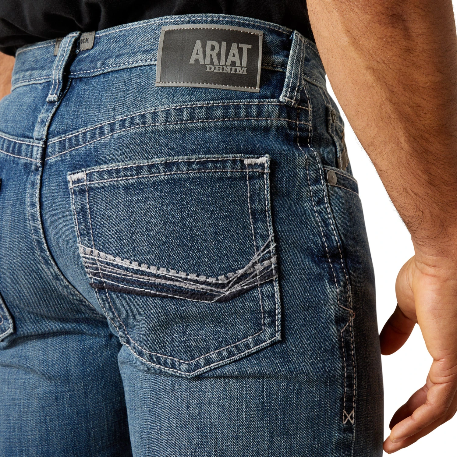 Ariat Men's M4 Relaxed August Straight Leg Terrence Denim Jean 10061745 3 Ariat Men's M4 Relaxed August Straight Leg Terrence Denim Jean 10061745 - Image 3