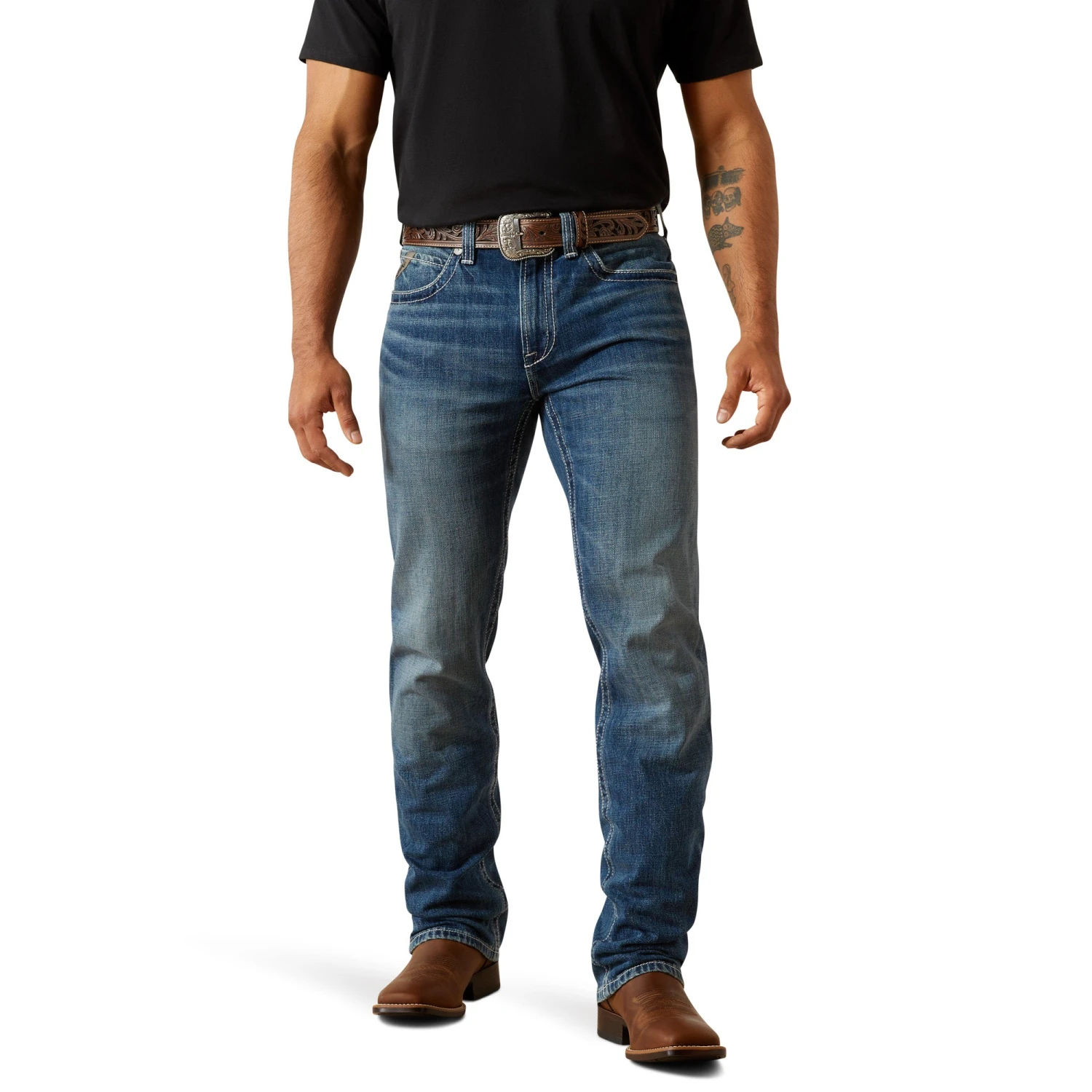 Ariat Men's M4 Relaxed August Straight Leg Terrence Denim Jean 10061745 2 Ariat Men's M4 Relaxed August Straight Leg Terrence Denim Jean 10061745 - Image 2