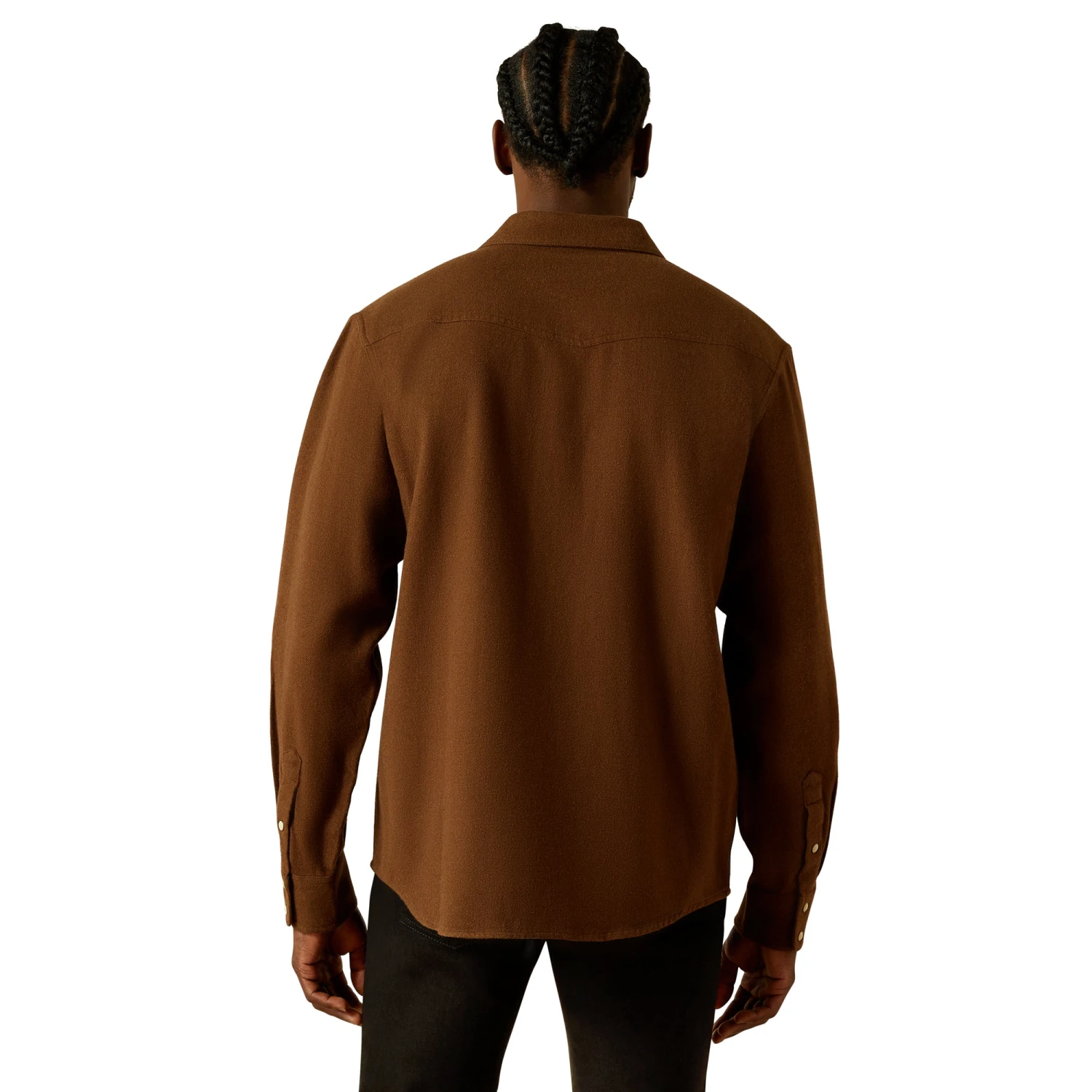 Ariat Men's Hyde Retro Fit Dark Brown Snap Shirt 10063147 2 Ariat Men's Hyde Retro Fit Dark Brown Snap Shirt 10063147 - Image 2