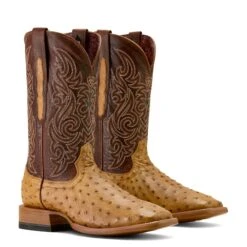 Ariat Men's Classic Cash Tan Full Quill Ostrich Western Boots 10063774 13 Ariat Men's Classic Cash Tan Full Quill Ostrich Western Boots 10063774 -Wildwest Boot Store F25 MNS WEST 10063774 pair