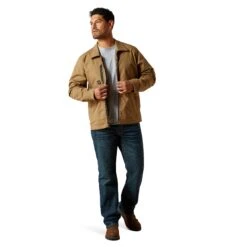 Ariat Men's Rebar Made Tough Khaki Shop Jacket 10062289 -Wildwest Boot Store F25 MNS WORK 10062289 full