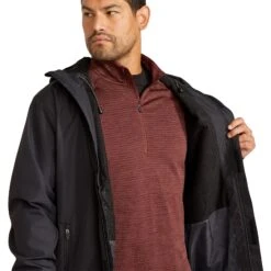 Ariat Men's Rebar Stormshell Black Waterproof Jacket 10062664 -Wildwest Boot Store F25 MNS WORK 10062664 detail01
