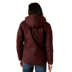 Ariat Ladies Rebar DuraCanvas Fudge Brown Insulated Jacket 10062655 -Wildwest Boot Store F25 WMS WORK 10062655 back