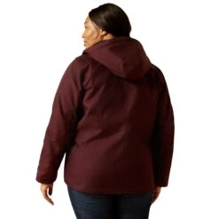 Ariat Ladies Rebar DuraCanvas Fudge Brown Insulated Jacket 10062655 -Wildwest Boot Store F25 WMS WORK 10062655 back plus