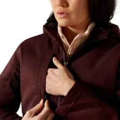 Ariat Ladies Rebar DuraCanvas Fudge Brown Insulated Jacket 10062655 -Wildwest Boot Store F25 WMS WORK 10062655 detail01