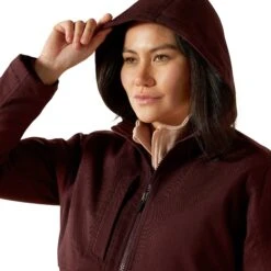 Ariat Ladies Rebar DuraCanvas Fudge Brown Insulated Jacket 10062655 -Wildwest Boot Store F25 WMS WORK 10062655 detail03