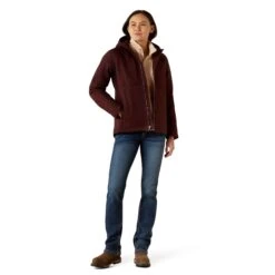 Ariat Ladies Rebar DuraCanvas Fudge Brown Insulated Jacket 10062655 -Wildwest Boot Store F25 WMS WORK 10062655 full