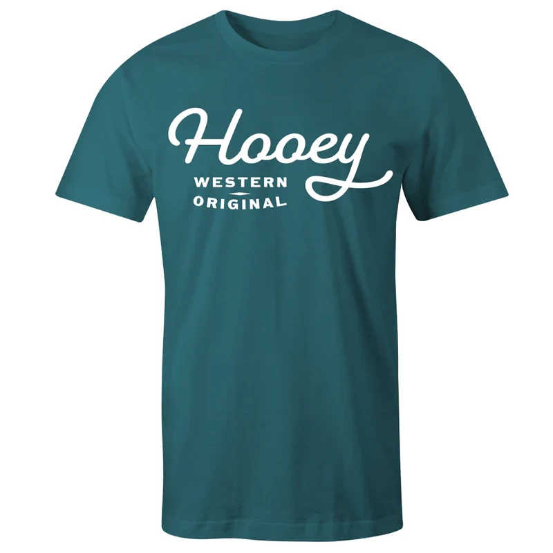 Hooey Men's OG Teal Heather T-Shirt HT1566TL 1 Hooey Men's OG Teal Heather T-Shirt HT1566TL