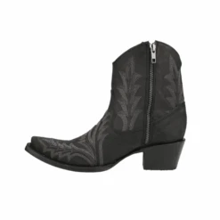Circle G By Corral Ladies Black Embroidery & Zipper Ankle Boots L5701 -Wildwest Boot Store L5701D