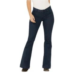 Kimes Ranch Ladies Lola Mid-Rise Trouser Dark Indigo Jeans WJ-71571 -Wildwest Boot Store Lola 1