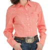 Cinch Ladies Floral Print Button Down Western Shirt MSW9164241
