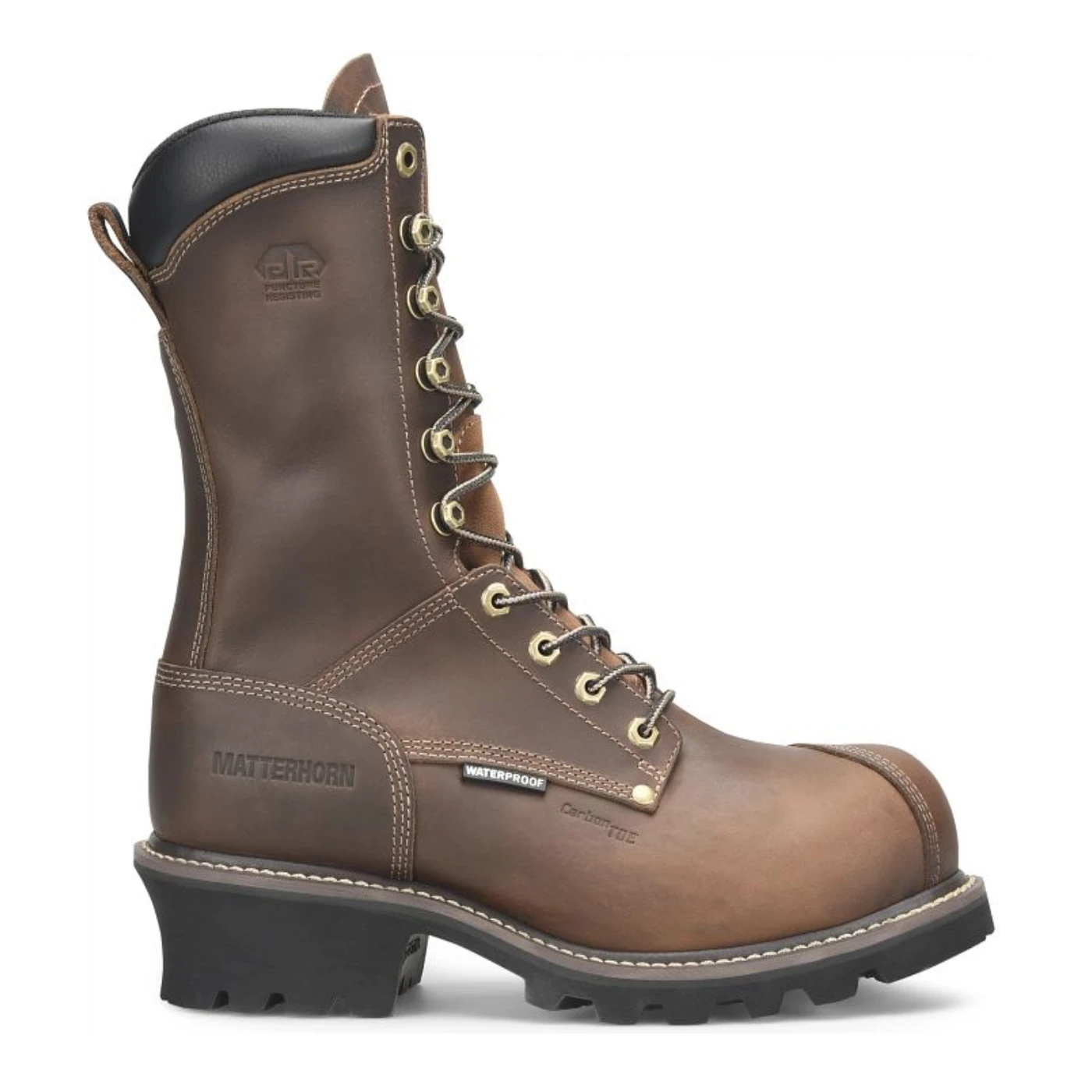 Matterhorn® Men's Arc 10" Dark Brown Composite Toe Logger Boots MT2510 3 Matterhorn® Men's Arc 10" Dark Brown Composite Toe Logger Boots MT2510 - Image 3