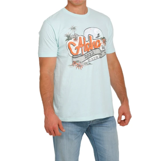 Cinch® Men's Blue Premium Heather Short Sleeve T-Shirt MTT1690506 1 Cinch® Men's Blue Premium Heather Short Sleeve T-Shirt MTT1690506