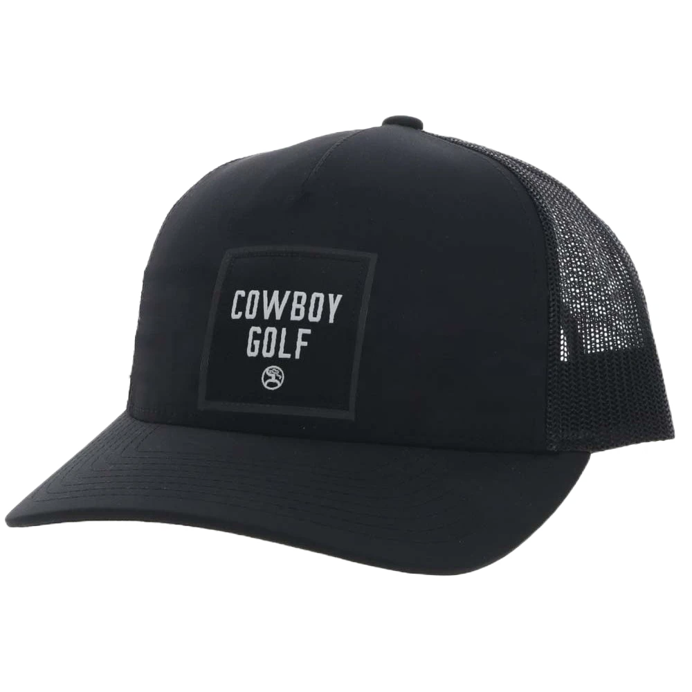 Hooey Men's Cowboy Golf All Black Trucker Cap 2245T-BK 1 Hooey Men's Cowboy Golf All Black Trucker Cap 2245T-BK