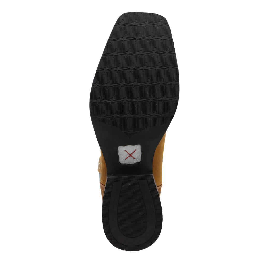 Twisted X Men's 11 Inch Ruff Stock Tan & Green Square Toe Boots MRS0072 3 Twisted X Men's 11 Inch Ruff Stock Tan & Green Square Toe Boots MRS0072 - Image 3