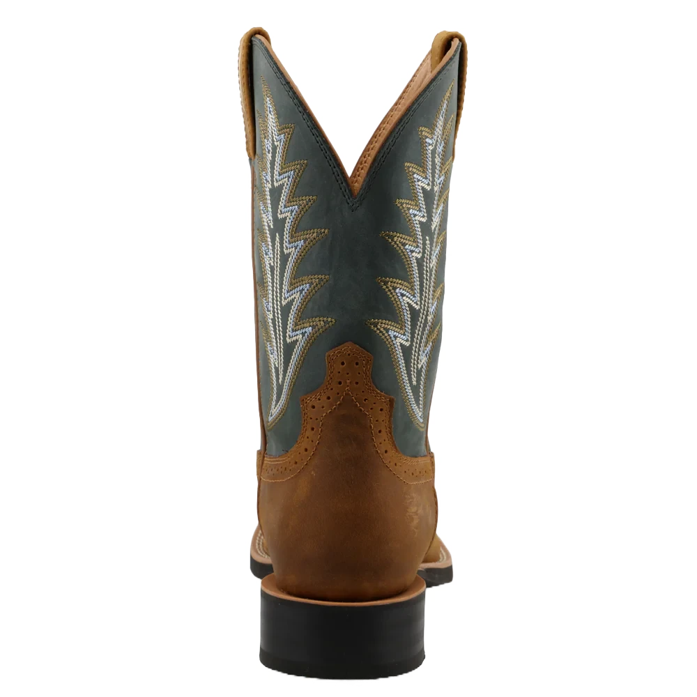 Twisted X Men's 11 Inch Ruff Stock Tan & Green Square Toe Boots MRS0072 6 Twisted X Men's 11 Inch Ruff Stock Tan & Green Square Toe Boots MRS0072 - Image 6
