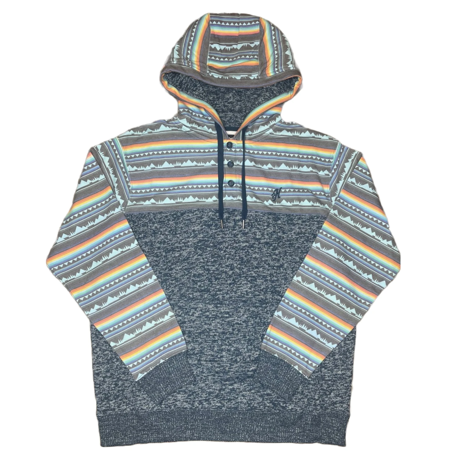 Hooey® Men's Navy Blue Aztec Print Hoodie HH1194NVBL 1 Hooey® Men's Navy Blue Aztec Print Hoodie HH1194NVBL