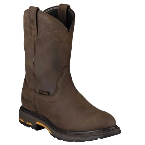 Ariat Men's WorkHog Pull-On H2O Oily Distressed Brown Boots 10001198 1 Ariat Men's WorkHog Pull-On H2O Oily Distressed Brown Boots 10001198
