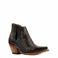 Ariat Ladies Dixon Brooklyn Black Western Ankle Boots 10029653