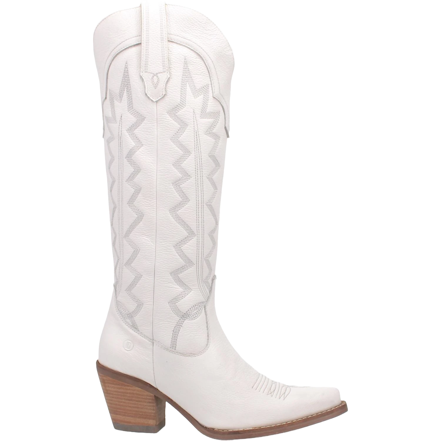 Dingo Ladies High Cotton White Snip Toe Boots DI936-WH 2 Dingo Ladies High Cotton White Snip Toe Boots DI936-WH - Image 2