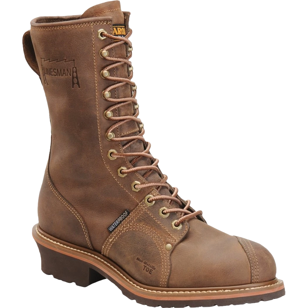 Carolina Men's Linesman 10" Waterproof Composite Toe Work Boots CA1904 1 Carolina Men's Linesman 10" Waterproof Composite Toe Work Boots CA1904