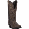 Laredo Ladies Access Black/Tan Goat Wide Calf Western Boot 51079