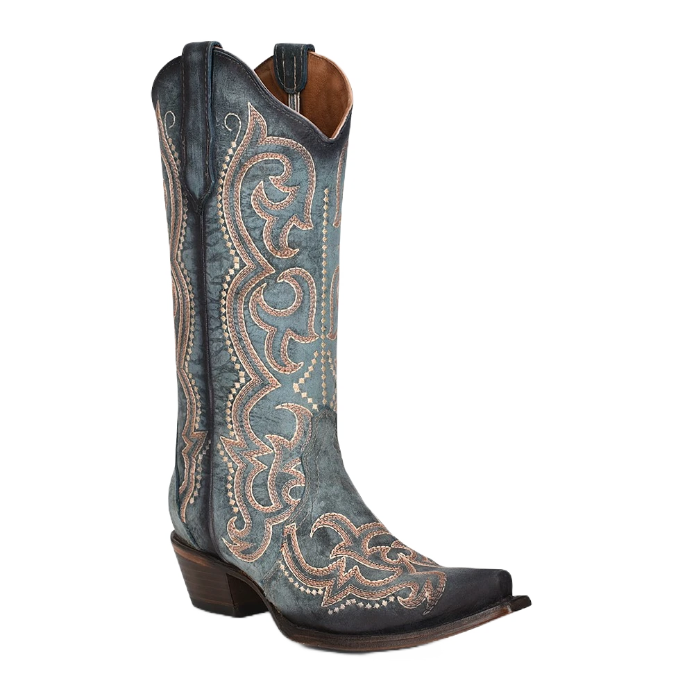 Circle G By Corral Ladies Blue Jean Embroidery & Triad Boots L5869 1 Circle G By Corral Ladies Blue Jean Embroidery & Triad Boots L5869