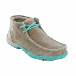 Twisted X Ladies Brown And Turquoise Driving Mocs WDM0020