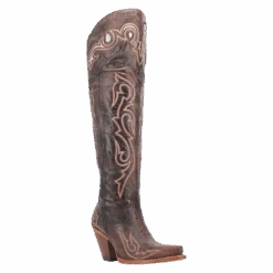 Dan Post® Ladies Kommotion Chocolate Snip Toe Tall Leather Boot DP4342