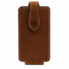 Ariat Double Stitched Medium Brown Leather Cell Phone Case A0600044