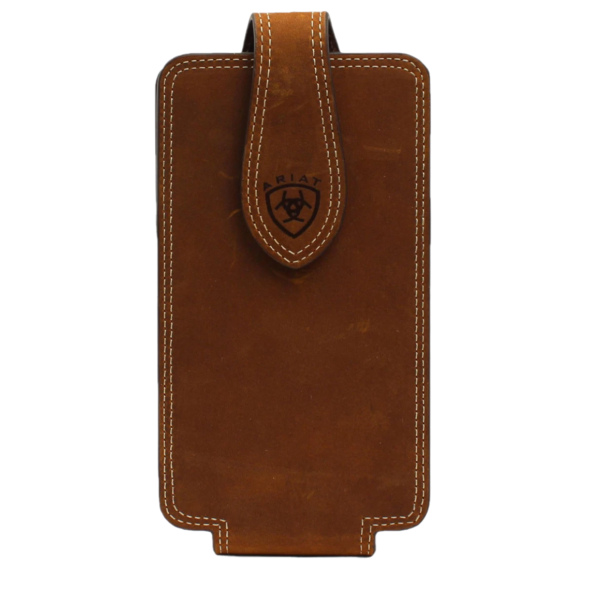 Ariat Double Stitched Medium Brown Leather Cell Phone Case A0600044 1 Ariat Double Stitched Medium Brown Leather Cell Phone Case A0600044