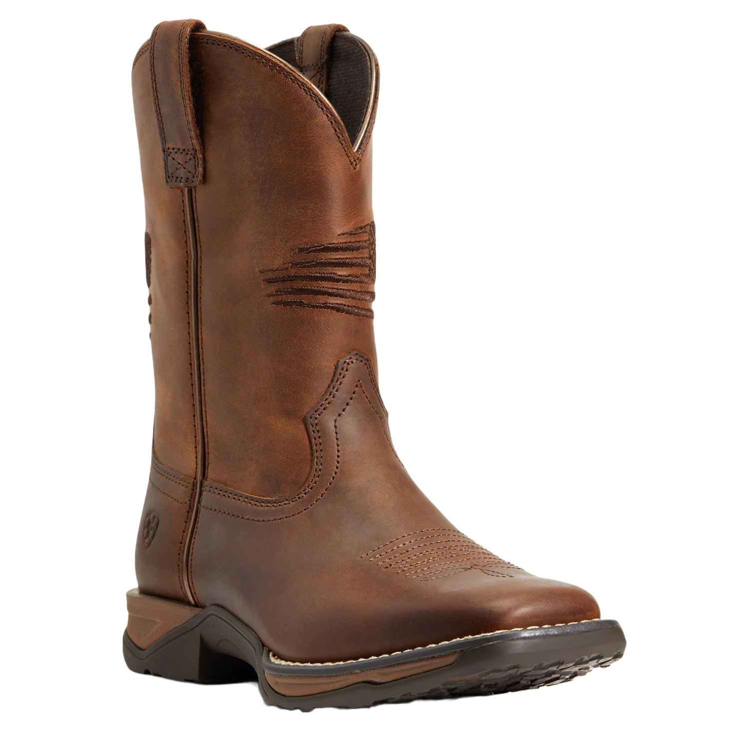 Ariat® Children's Anthem Patriot Brown Square Toe Boots 10040366 1 Ariat® Children's Anthem Patriot Brown Square Toe Boots 10040366