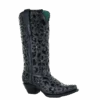 Corral Boots Corral Ladies Black Inlay Embroidery & Studs Boots A3752